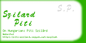szilard piti business card