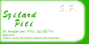 szilard piti business card